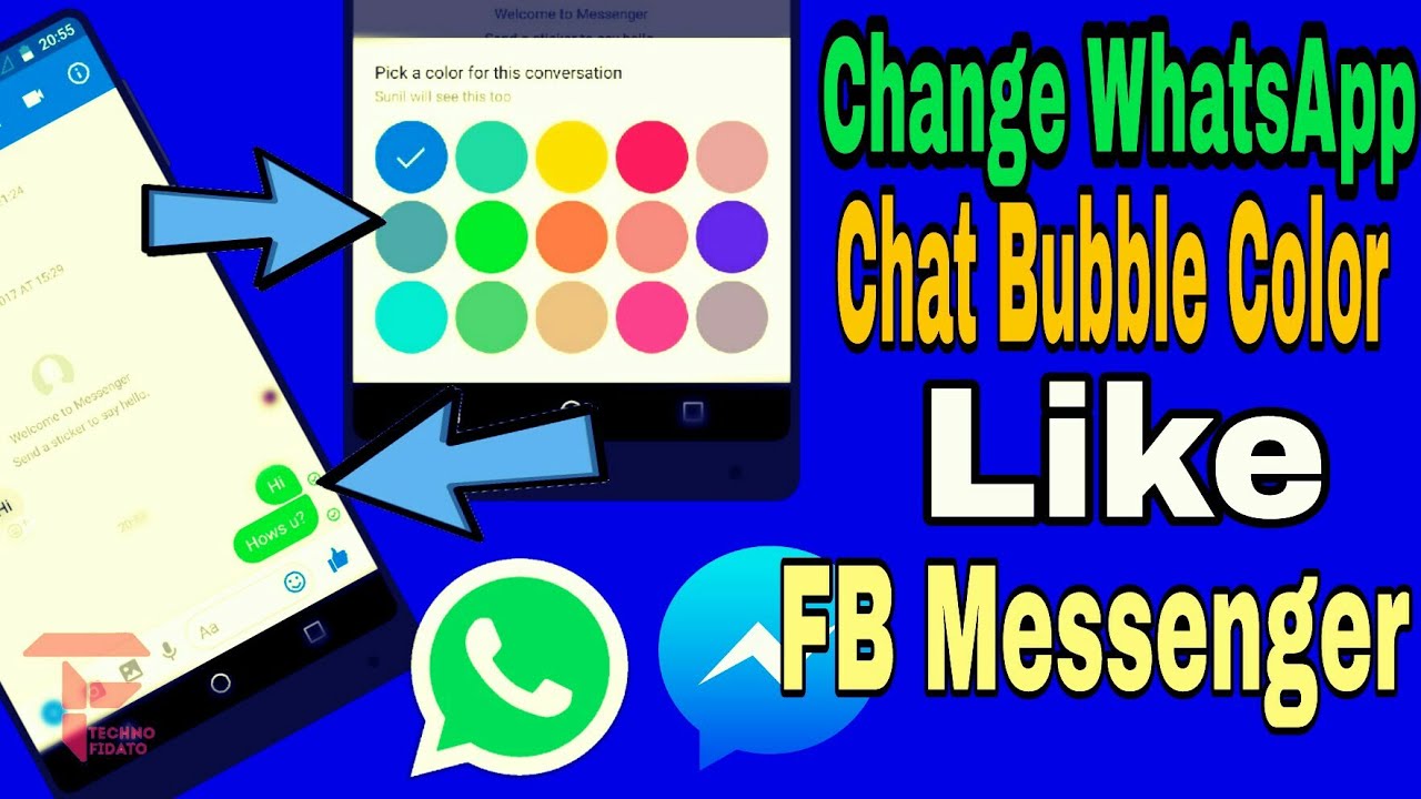 change whatsapp chat box colour